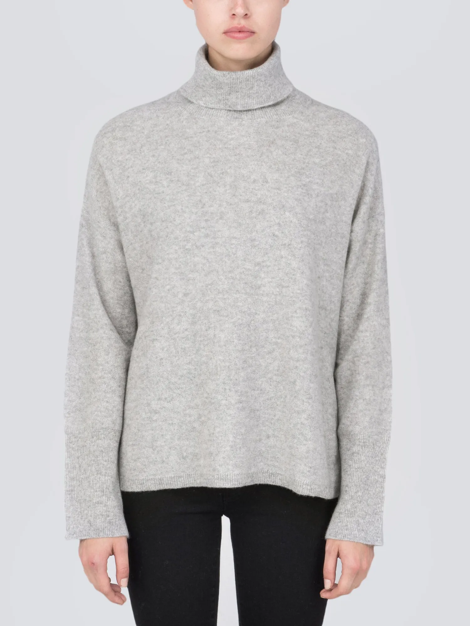 Turtleneck Loosefit Tunic_Light Grey