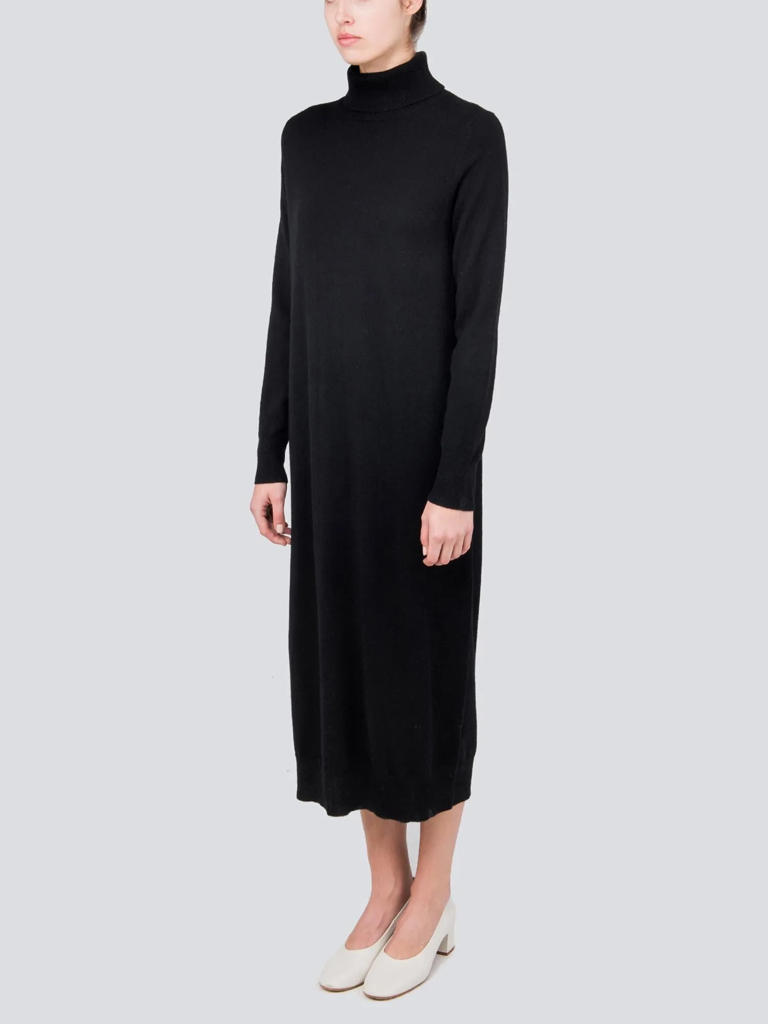 Turtleneck Maxi Dress_Black