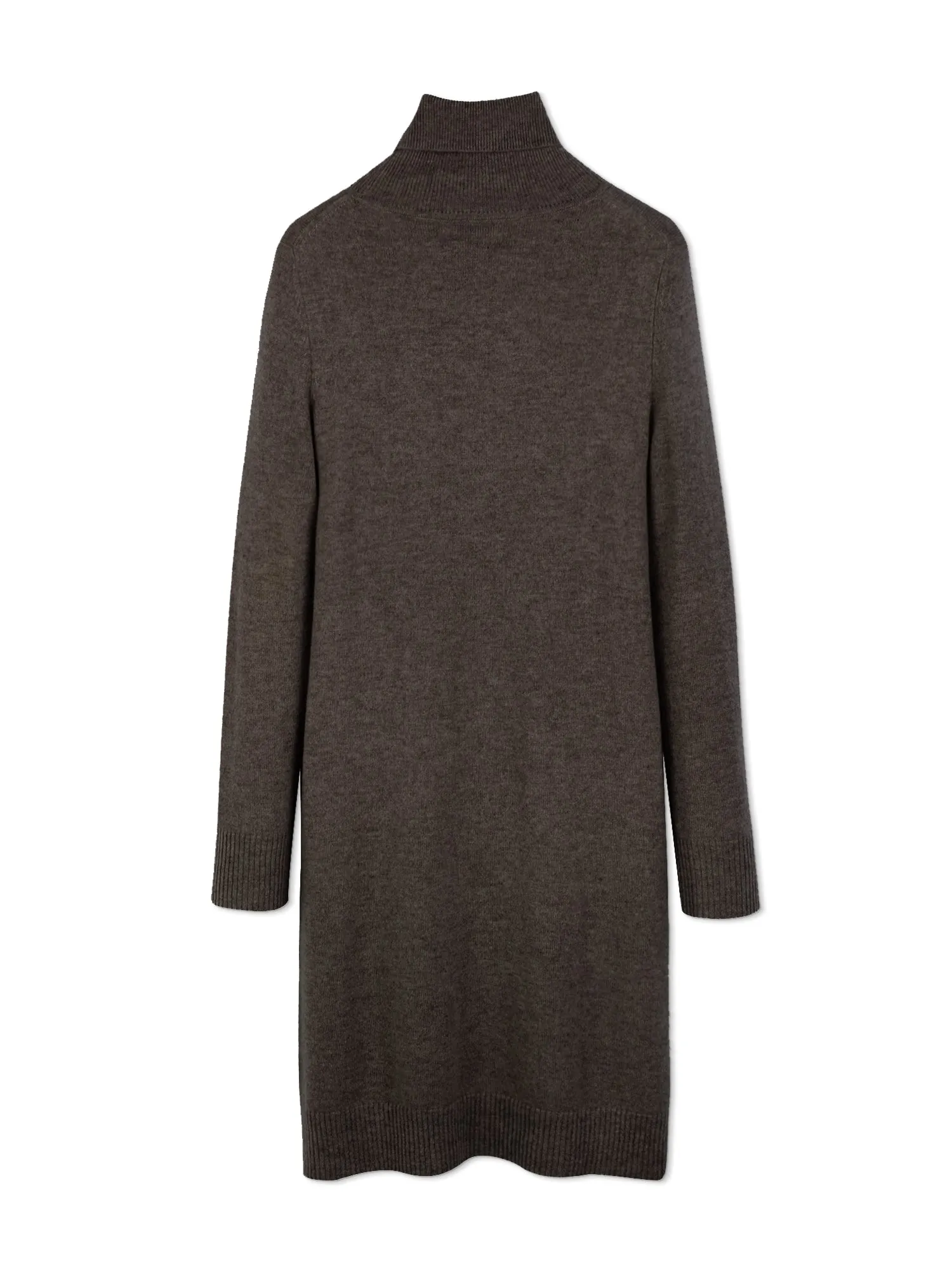 Turtleneck Slimfit Dress_Cocoa Brown