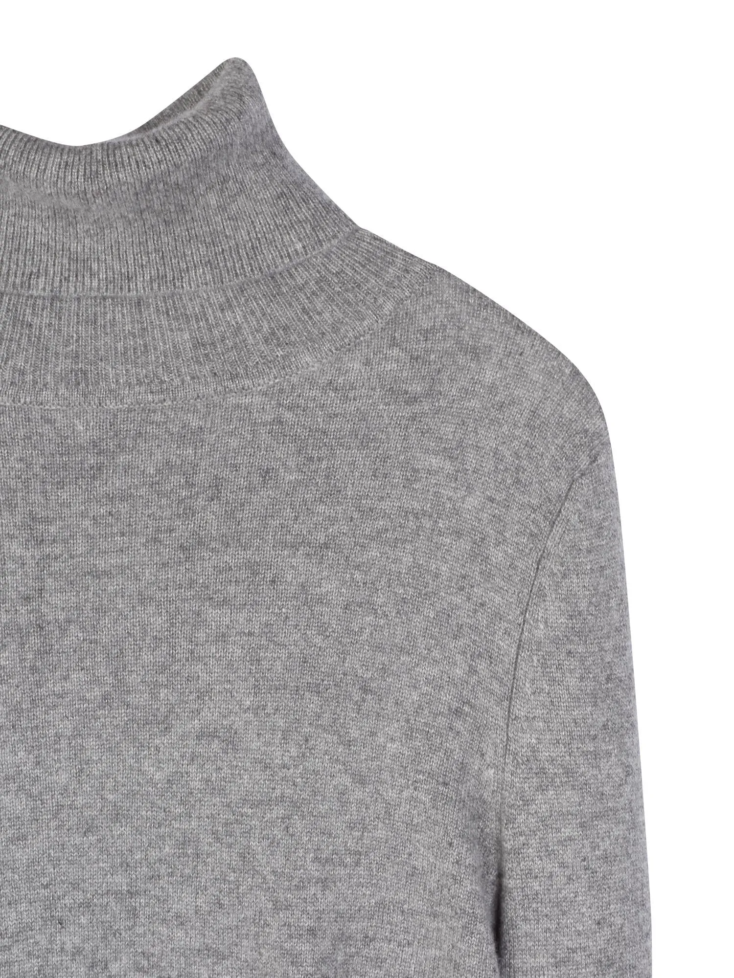 Turtleneck Slimfit Dress_Light Grey