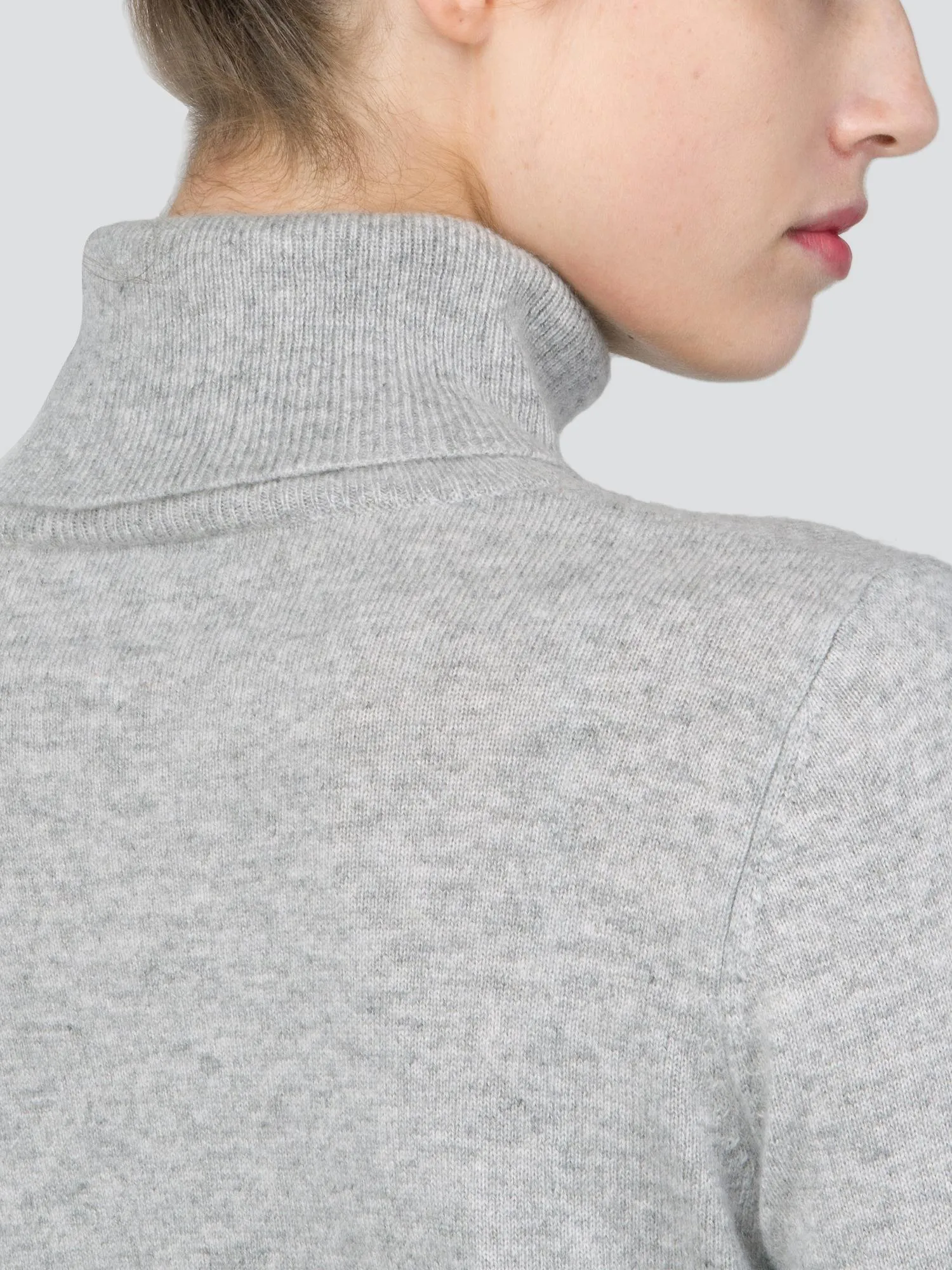 Turtleneck Slimfit Sweater_CB_Light Grey/Yellow