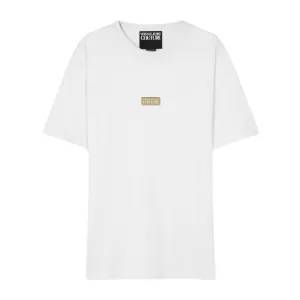 Versace Jeans Couture Metal Logo Tag White T-Shirt