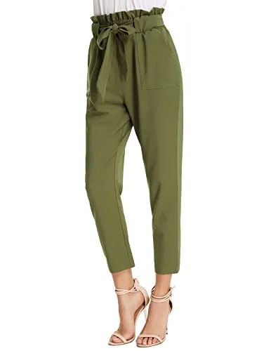 Wish Me Well Army Green Cropped Pants with Pockets