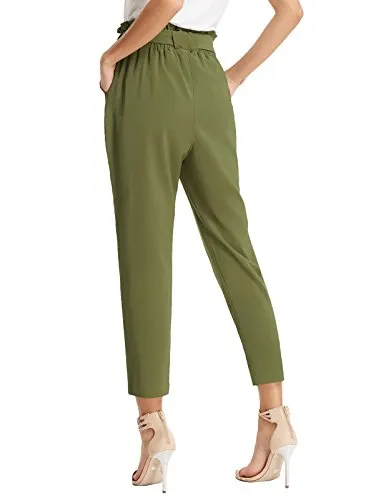 Wish Me Well Army Green Cropped Pants with Pockets