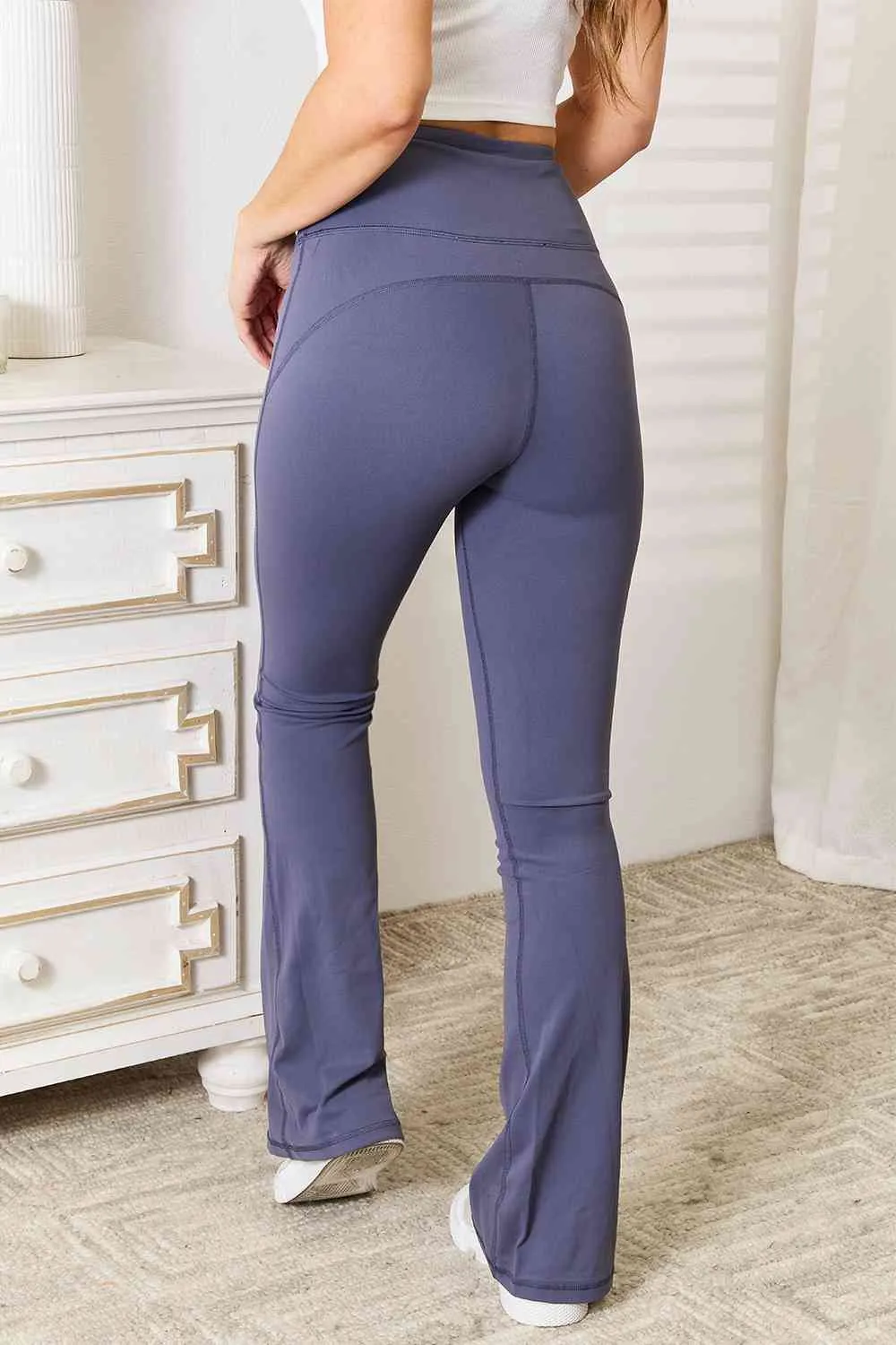 Women's Basic Bae Wide Waistband Bootcut Sports Pants