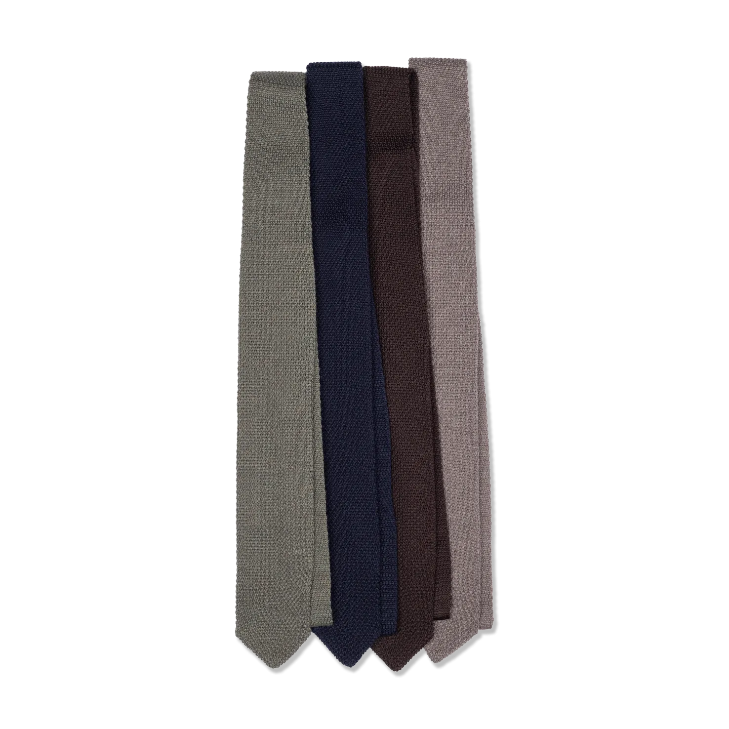 Wool Knitted Tie in Mole Grey