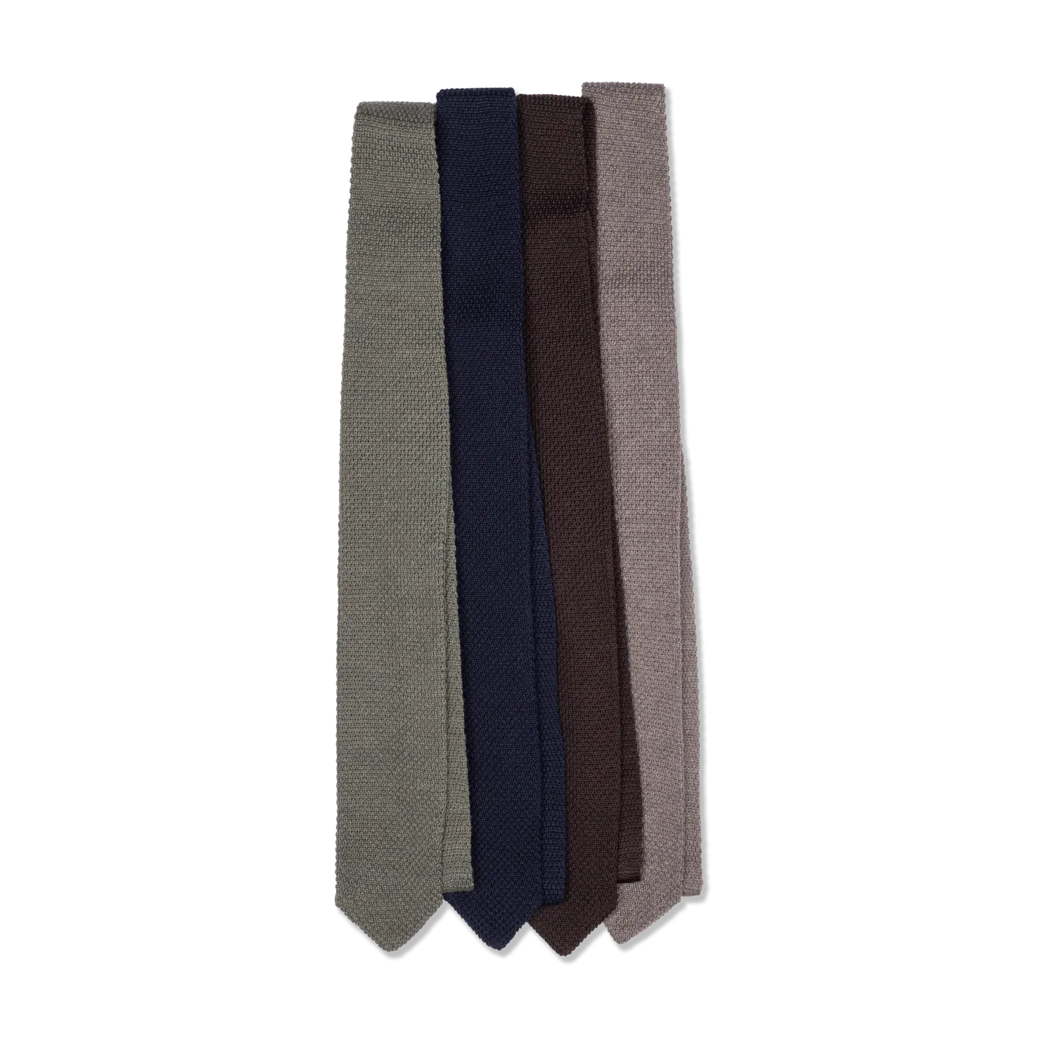 Wool Knitted Tie in Navy Blue