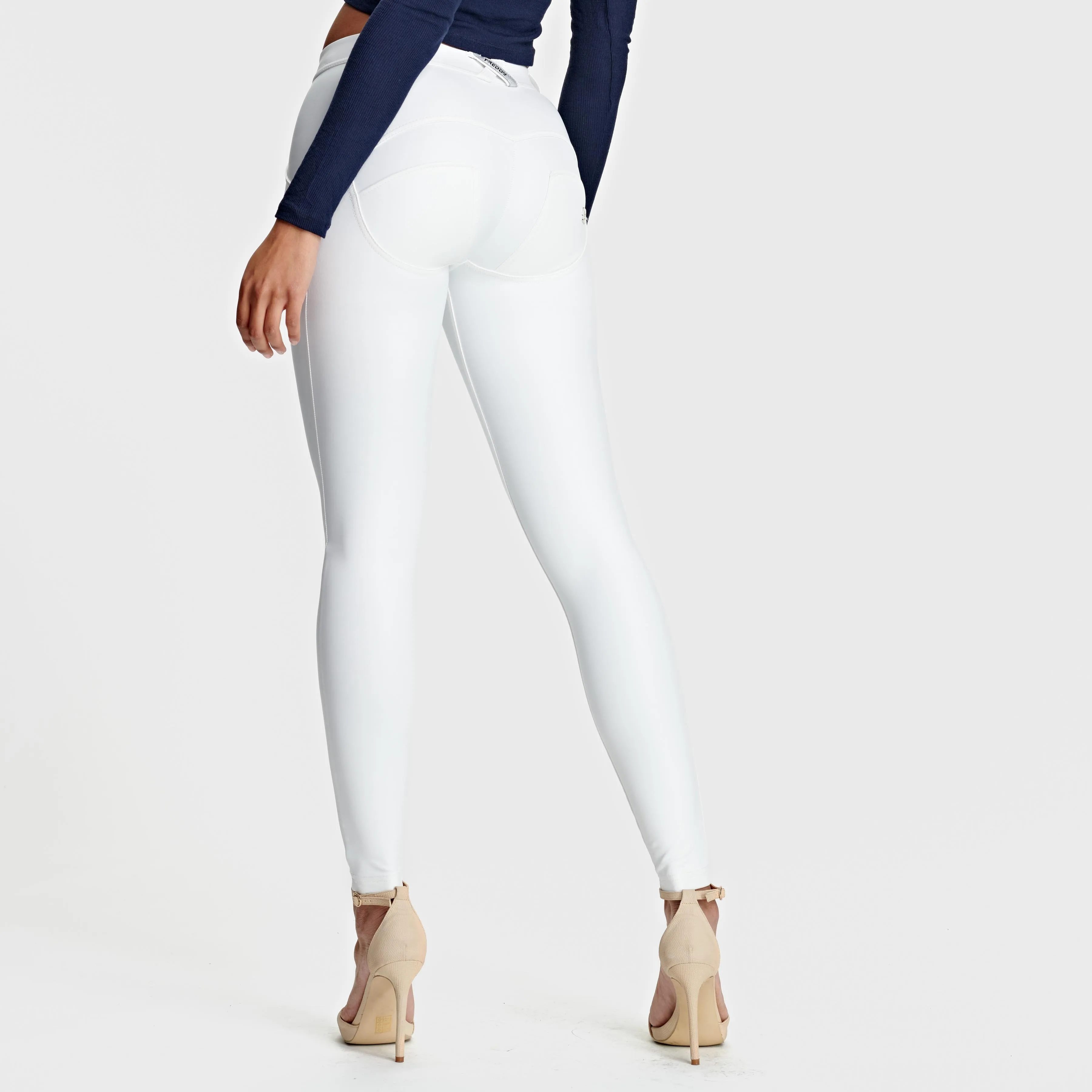 WR.UP® Faux Leather - Mid Waist - Full Length - White